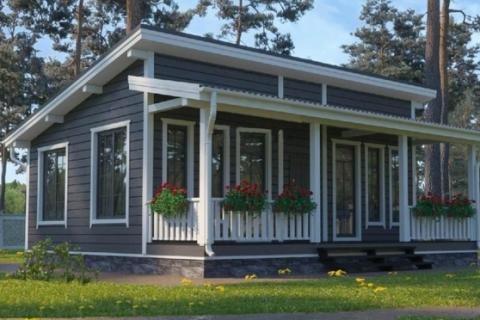 Дом 8×8 с верандой: пространство, которое объединяет дом и участок